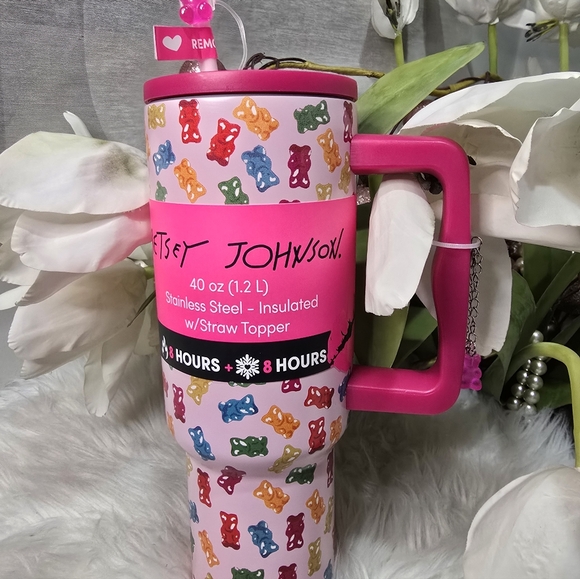 Betsey Johnson Gummy bear 40oz stainless steel insulated Tumbler Cup new - Picture 1 of 5